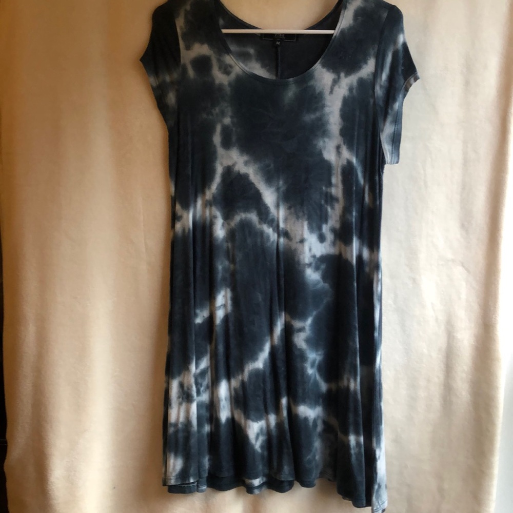 Short Sleeve Tie Dye Cover Up Dress